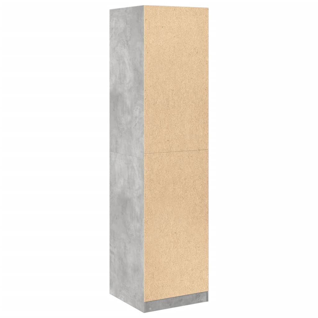 Modern Wooden Tall Open Bedroom Wardrobe With Hanging Clothes Rails Shelves