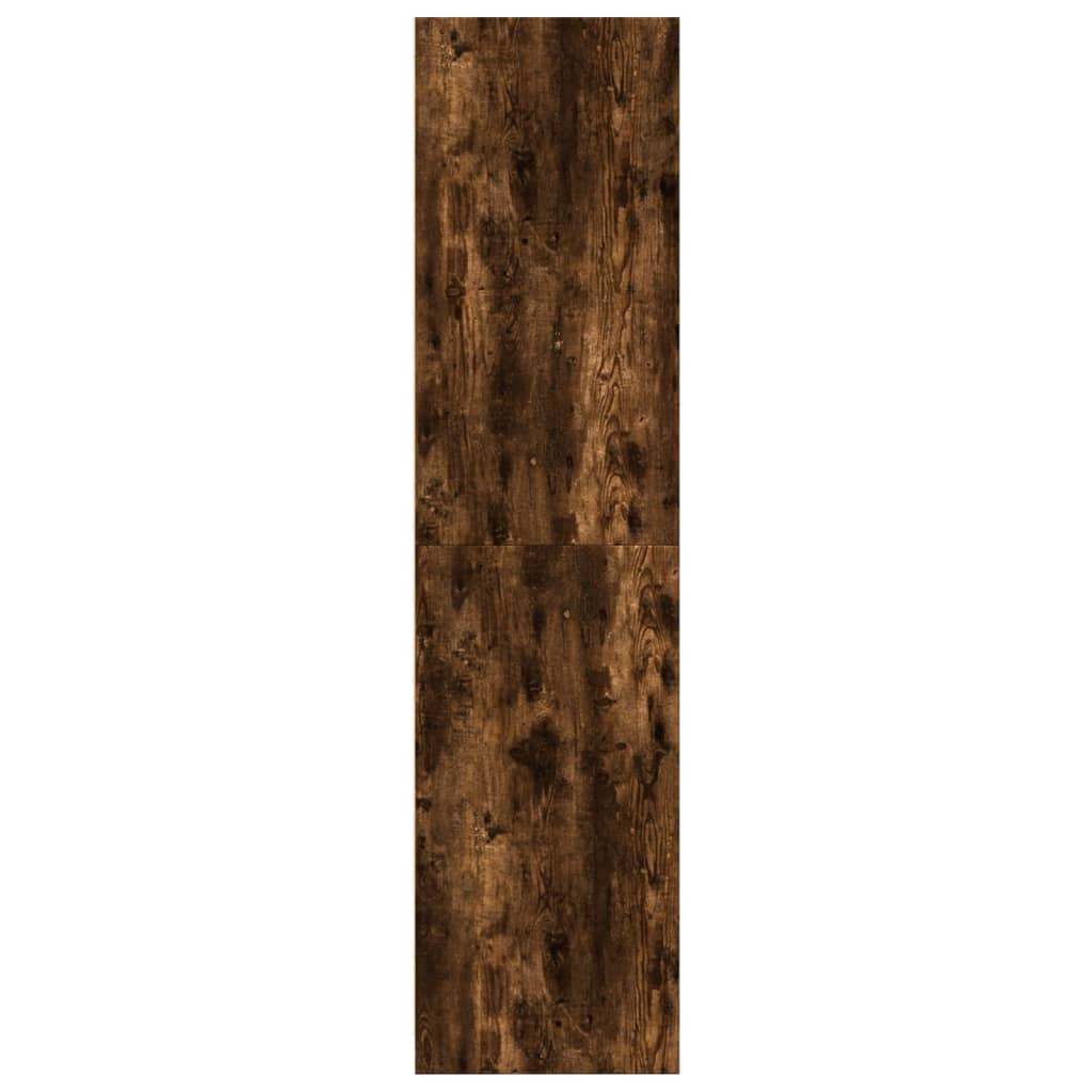 Modern Wooden Tall Open Bedroom Wardrobe With Hanging Clothes Rails Shelves