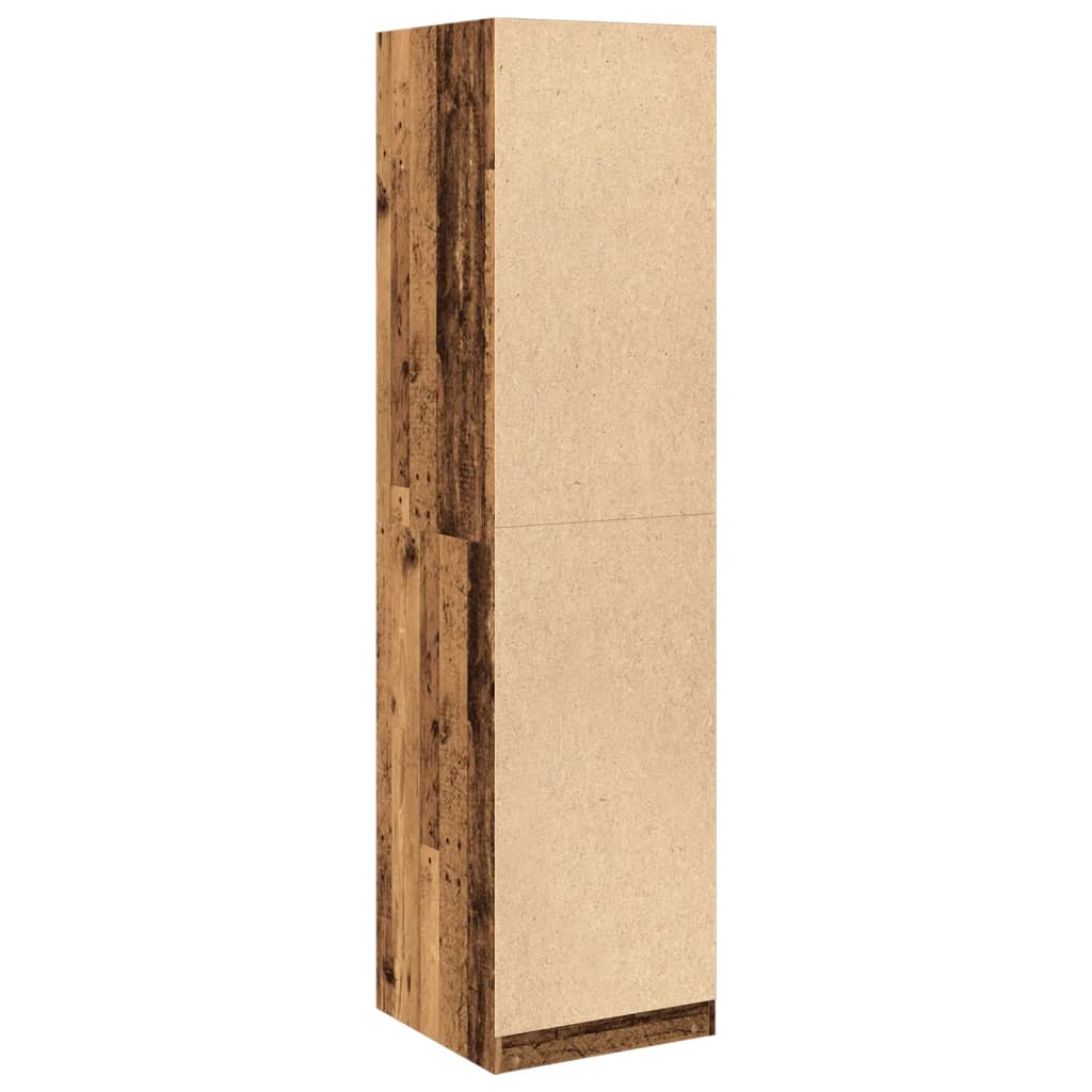 Modern Wooden Tall Open Bedroom Wardrobe With Hanging Clothes Rails Shelves