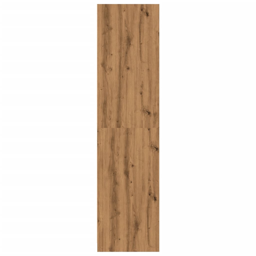 Modern Wooden Tall Open Bedroom Wardrobe With Hanging Clothes Rails Shelves