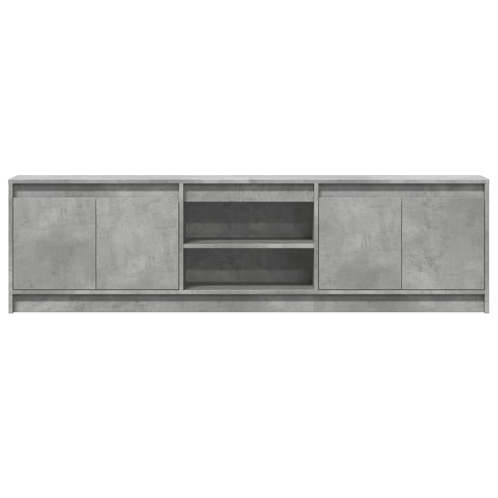 Modern Wooden 70 Inch TV Tele Stand Unit Cabinet With LED Lights & Storage