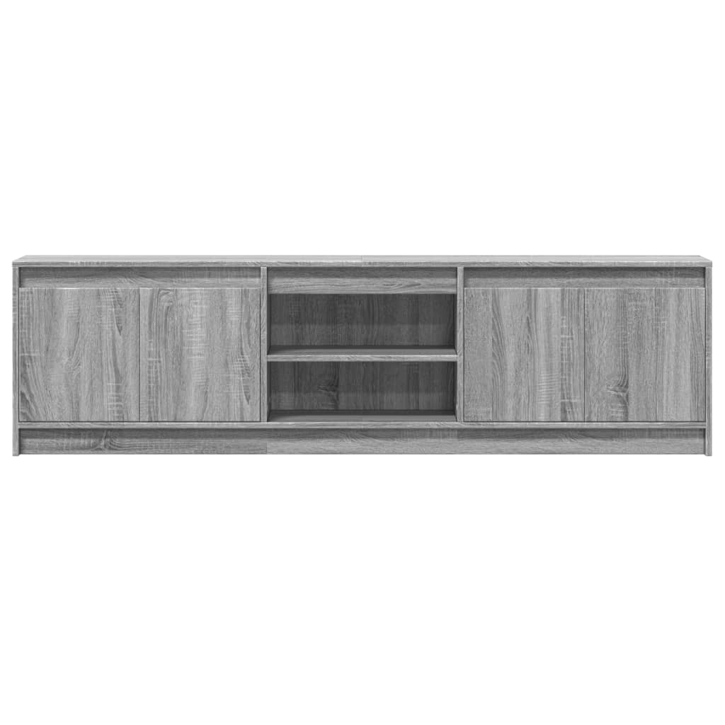 Modern Wooden 70 Inch TV Tele Stand Unit Cabinet With LED Lights & Storage