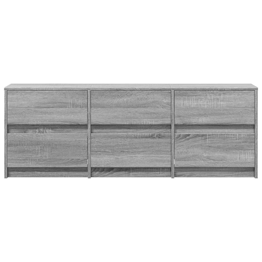 Modern Wooden 55 Inch TV Tele Stand Unit Cabinet With LED Lights & 6 Drawers