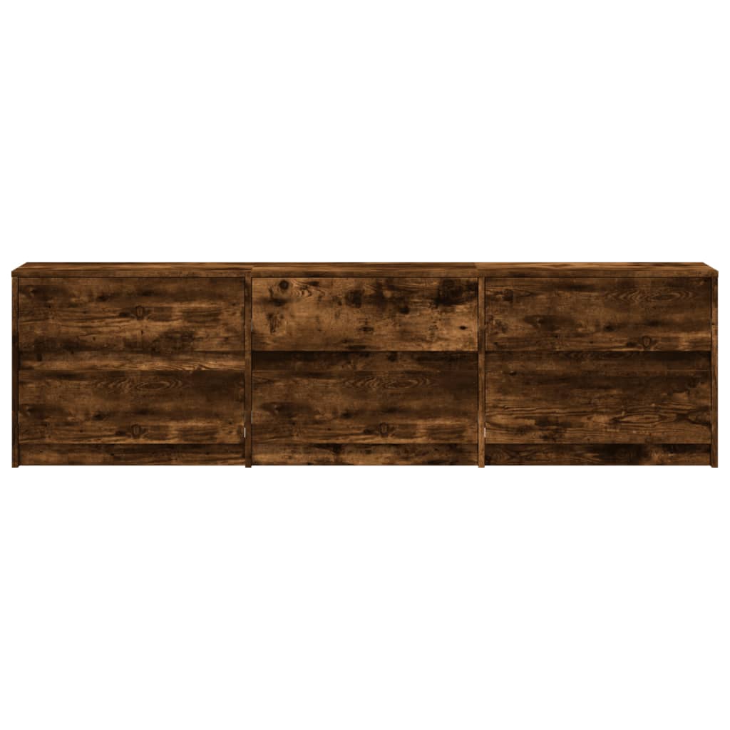 Modern Wooden 71 Inch TV Tele Stand Unit Cabinet With LED Lights & Storage Drawers