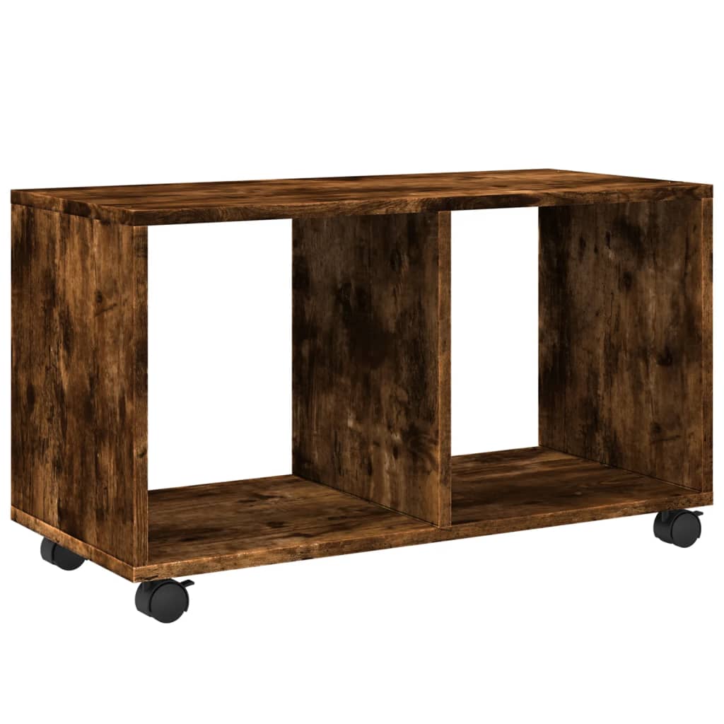  Rolling Cabinet Smoked Oak 72x33x42.5 cm Engineered Wood
