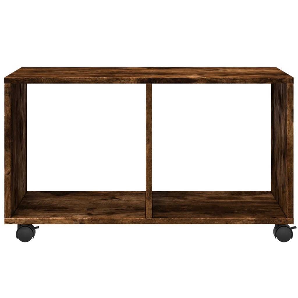  Rolling Cabinet Smoked Oak 72x33x42.5 cm Engineered Wood