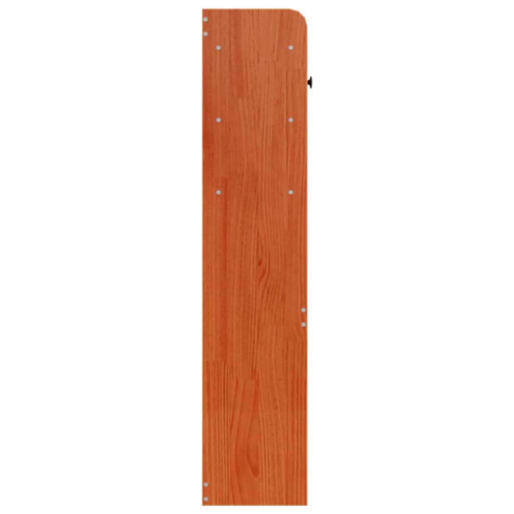 Headboard with Storage Wax Brown 200 cm Solid Wood Pine