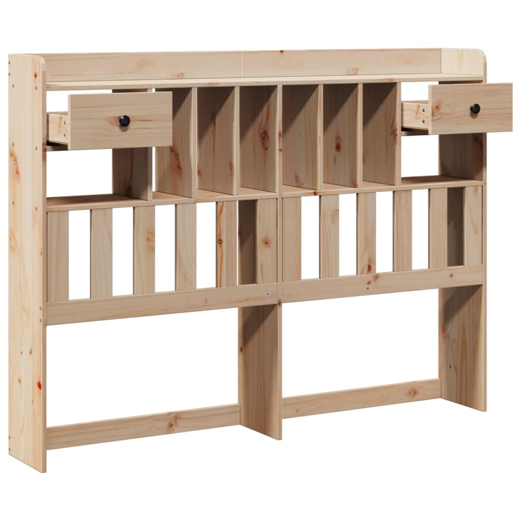 Headboard with Storage 150 cm Solid Wood Pine