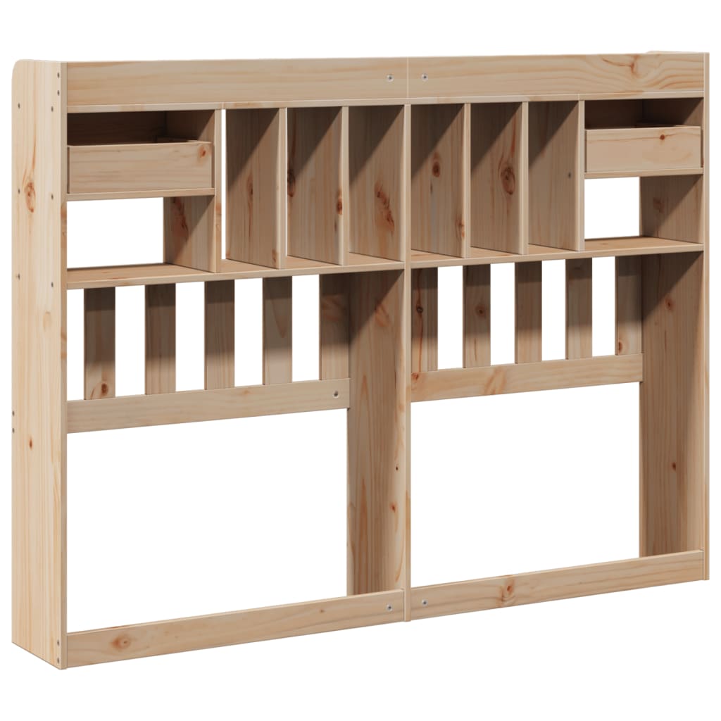 Headboard with Storage 150 cm Solid Wood Pine