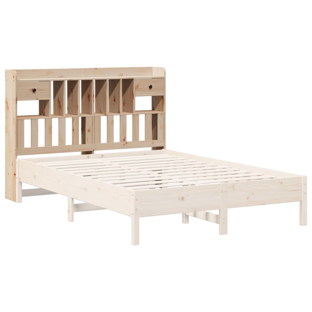 Headboard with Storage 150 cm Solid Wood Pine