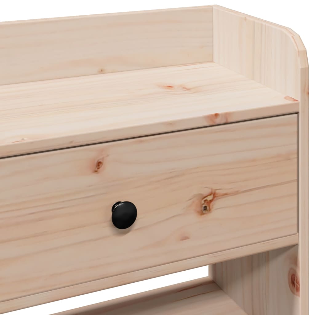 Headboard with Storage 150 cm Solid Wood Pine