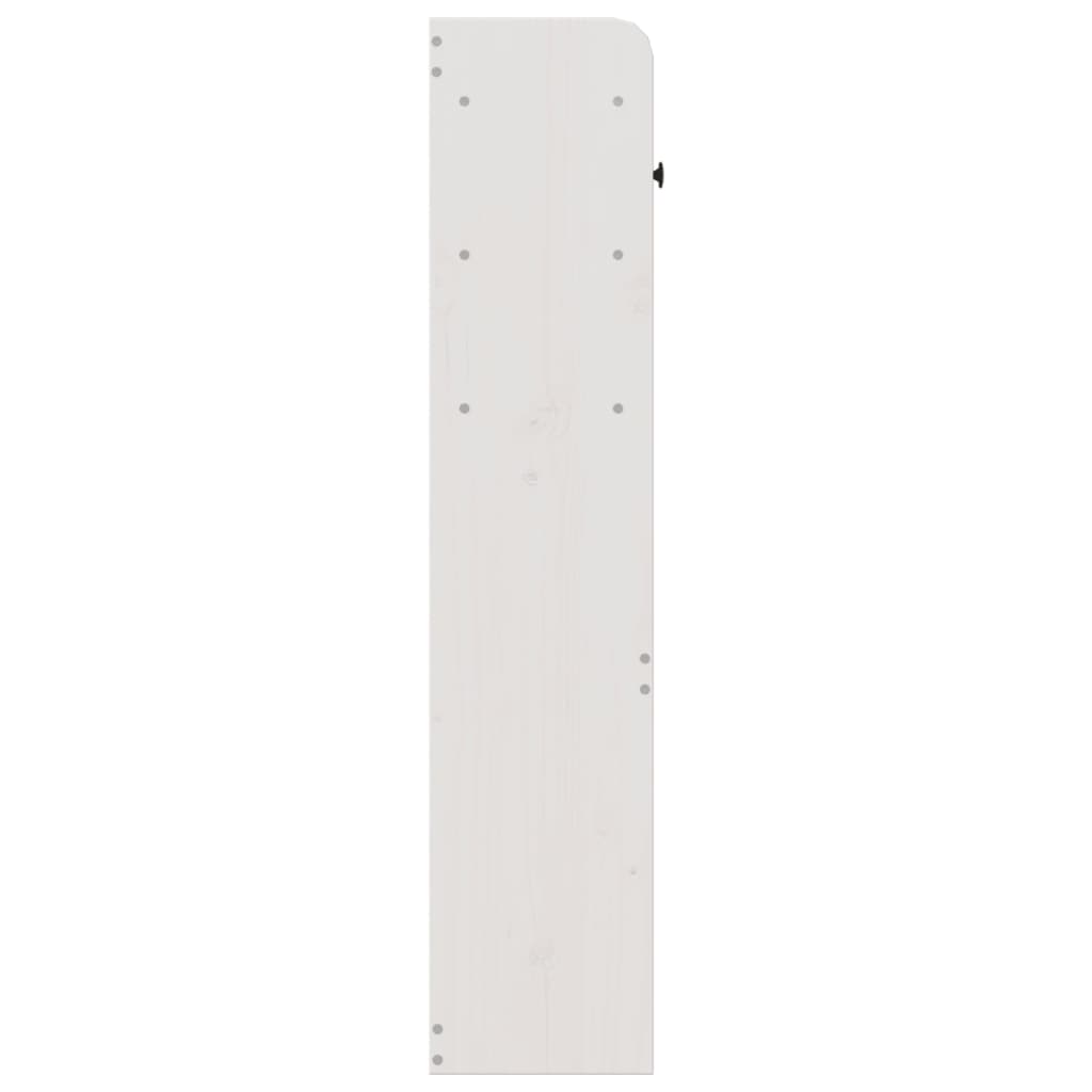 Headboard with Storage White 150 cm Solid Wood Pine