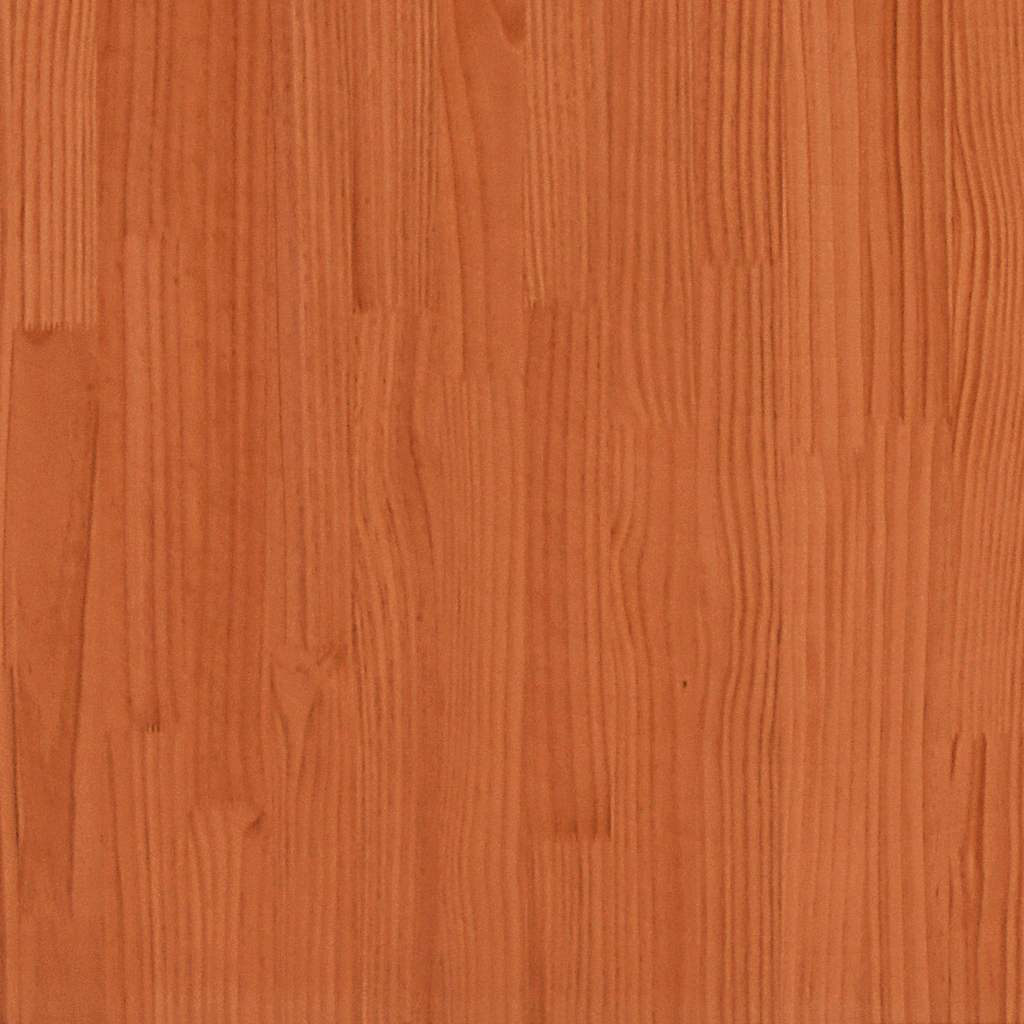 Headboard with Storage Wax Brown 150 cm Solid Wood Pine