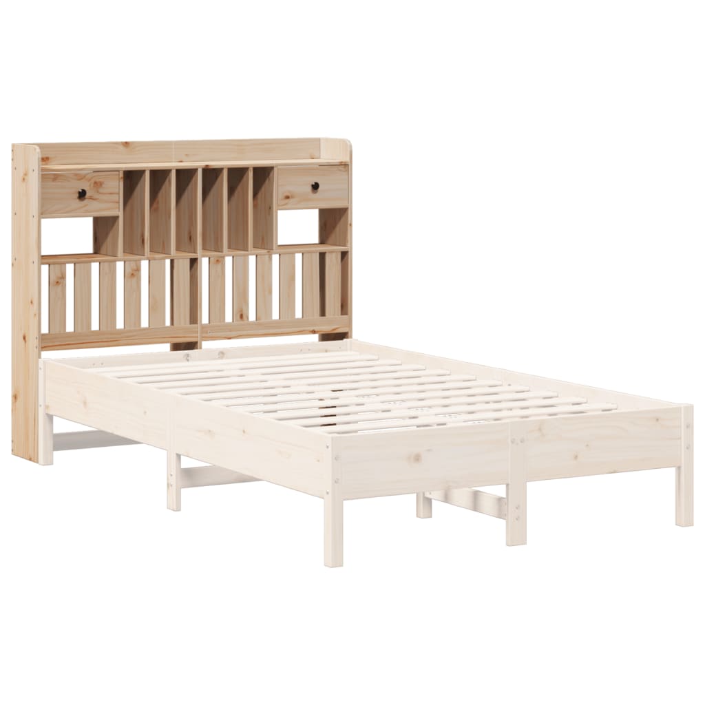 Headboard with Storage 135 cm Solid Wood Pine