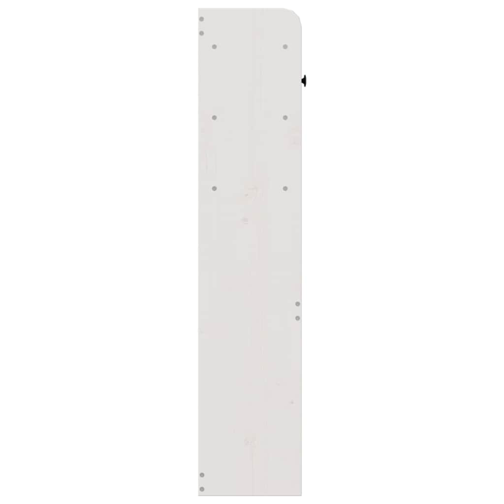 Headboard with Storage White 135 cm Solid Wood Pine