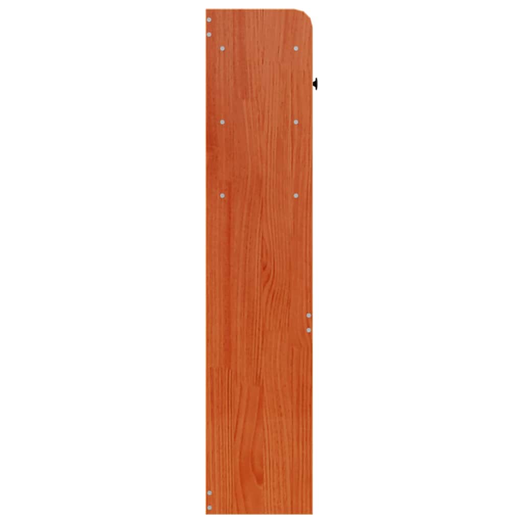 Headboard with Storage Wax Brown 120 cm Solid Wood Pine