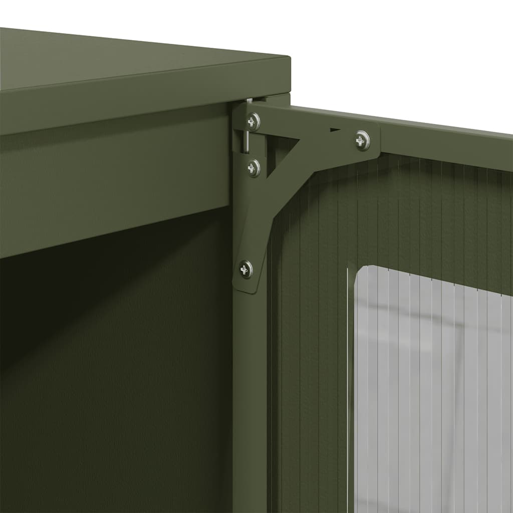 Sideboard Olive Green 100.5x39x107 cm Cold-rolled Steel