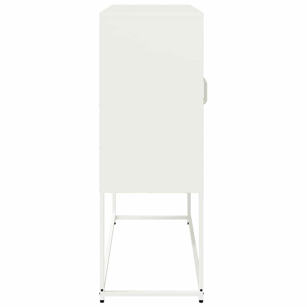 Sideboard White 100.5x39x107 cm Cold-rolled Steel