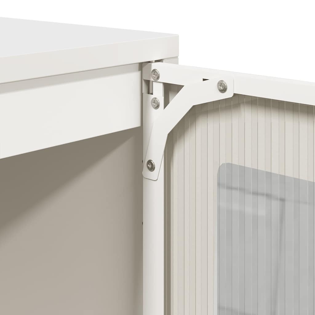 Sideboard White 100.5x39x107 cm Cold-rolled Steel