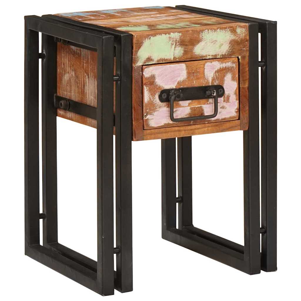 End Table Other 30 x 30 x 40 cm Solid reclaimed wood and Metal