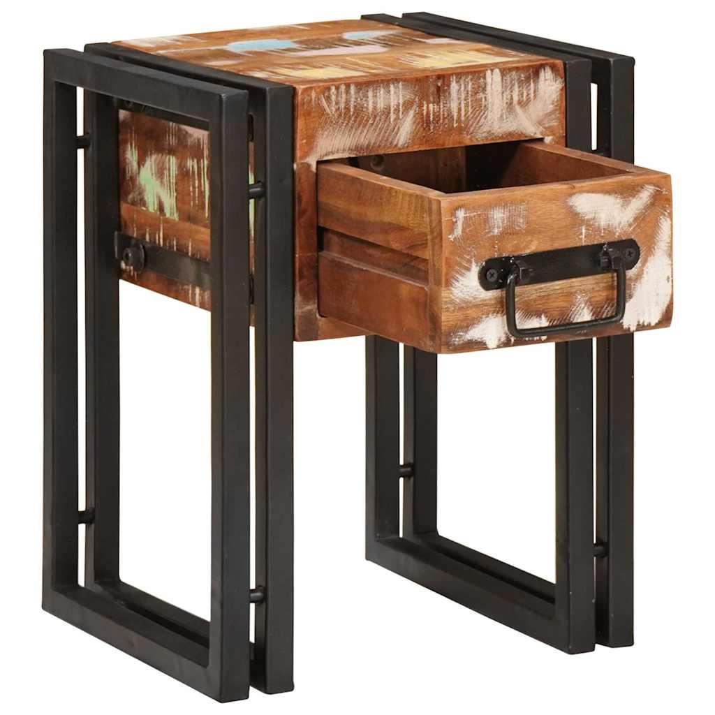 End Table Other 30 x 30 x 40 cm Solid reclaimed wood and Metal