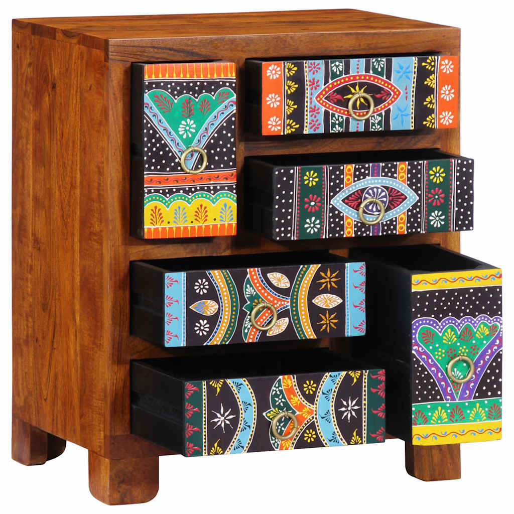 Sideboard Multicolour 50x35x60 Solid Wood Acacia