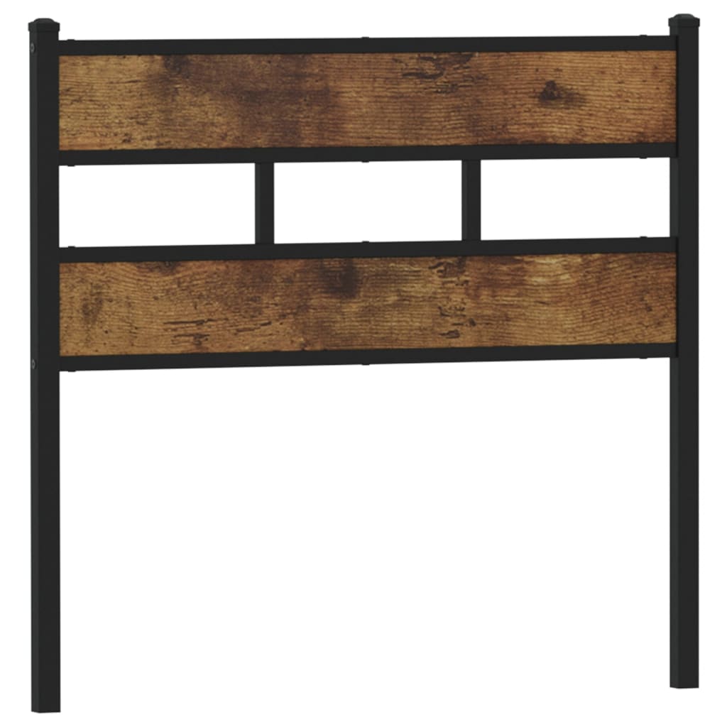 Headboard Smoked Oak 90 cm Iron and Engineered Wood