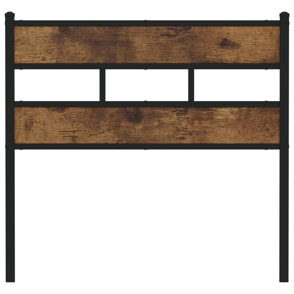 Headboard Smoked Oak 90 cm Iron and Engineered Wood