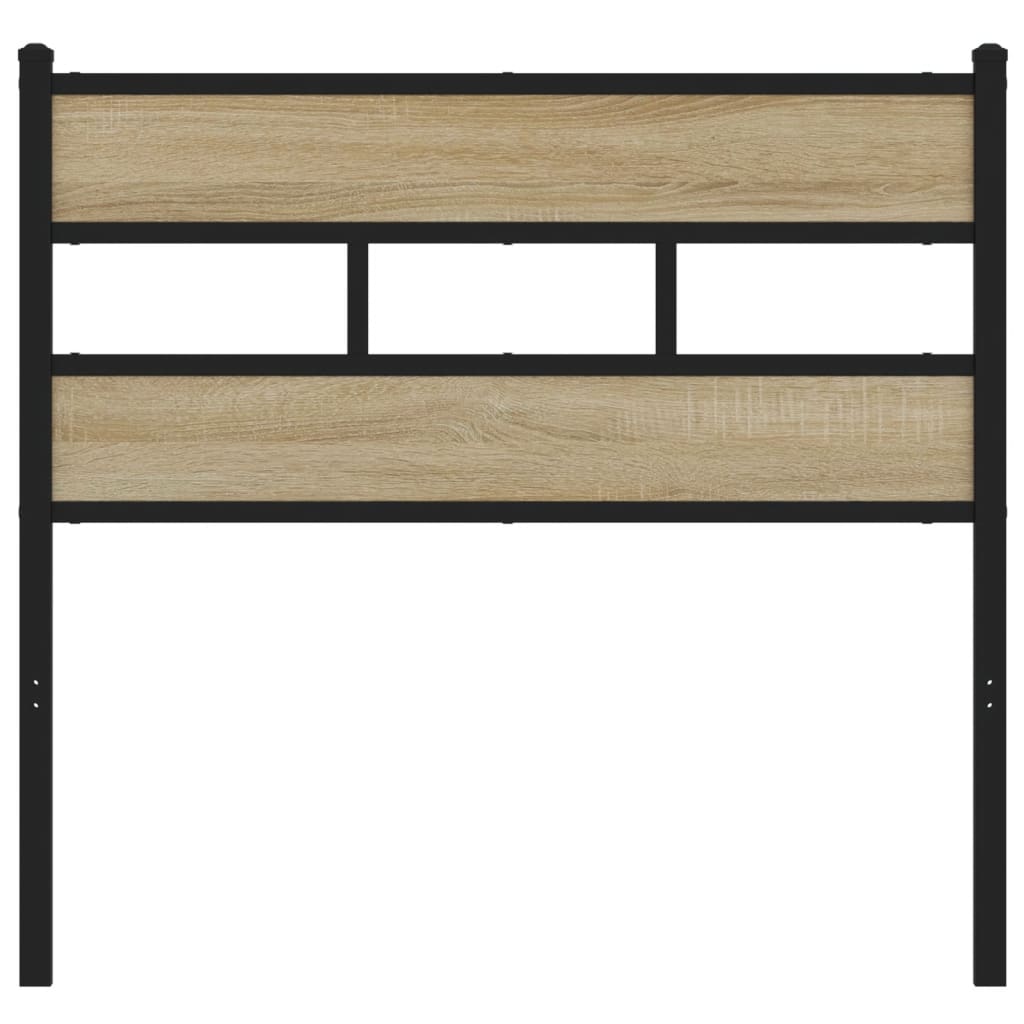 Headboard Sonoma Oak 100 cm Iron and Engineered Wood