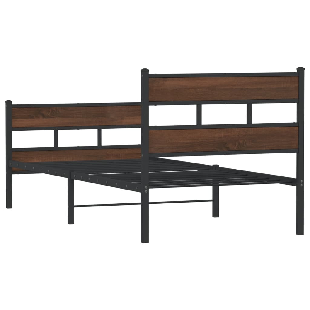 Bed Frame without Mattress with Headboard and Footboard 100x200 cm