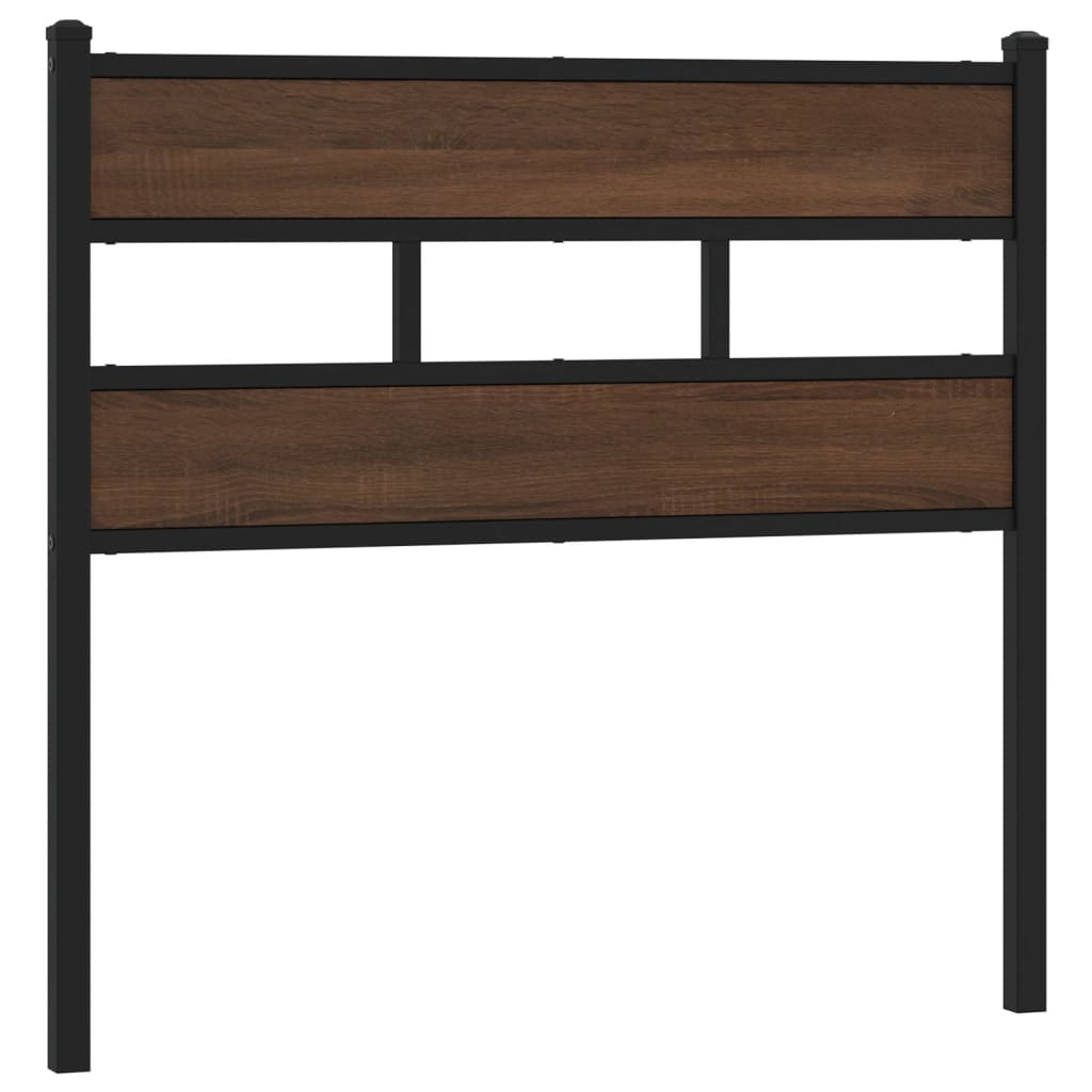 Headboard Brown Oak 107 cm Steel and Engineered Wood