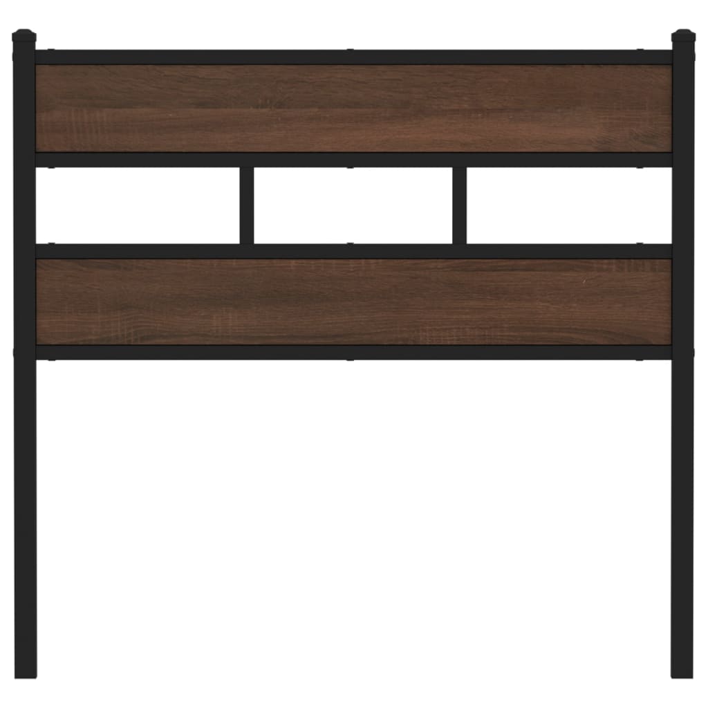 Headboard Brown Oak 107 cm Steel and Engineered Wood