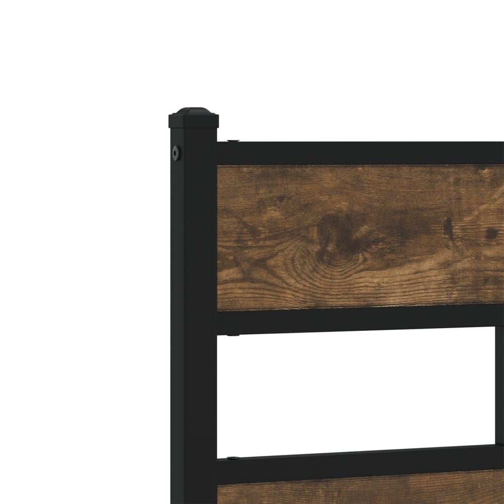 Bed Frame without Mattress Smoked Oak 90x200 cm Engineered Wood