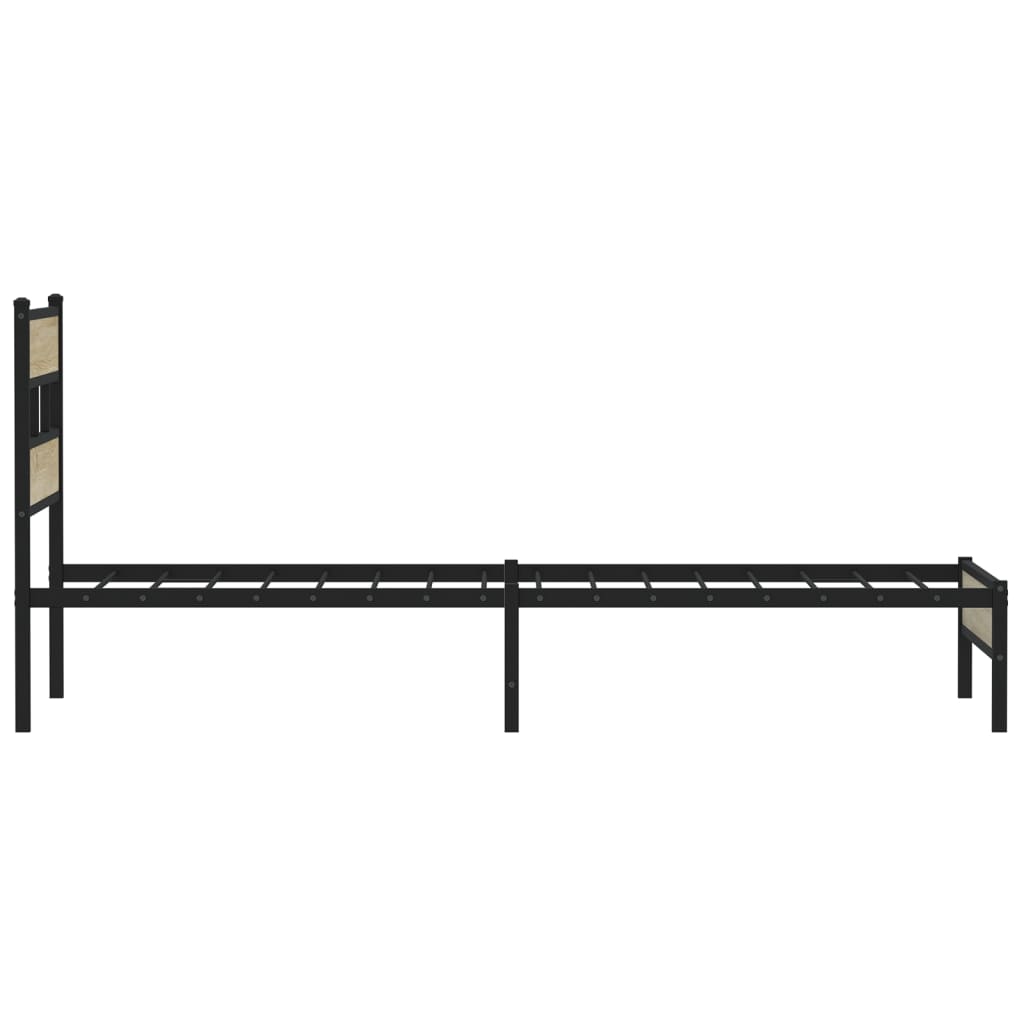 Bed Frame without Mattress Sonoma Oak 100x200 cm Engineered Wood
