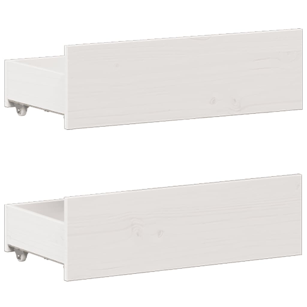 Rustic Wooden Emperor Size 2m Bed Frame Base With Drawers & Headboard