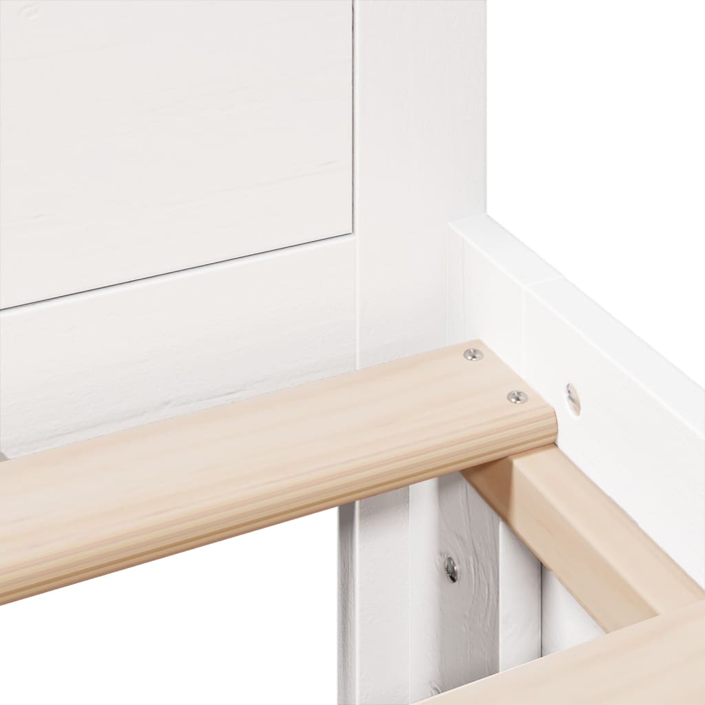 Rustic Wooden Super King Size 180cm Bed Frame Base With Drawers & Headboard