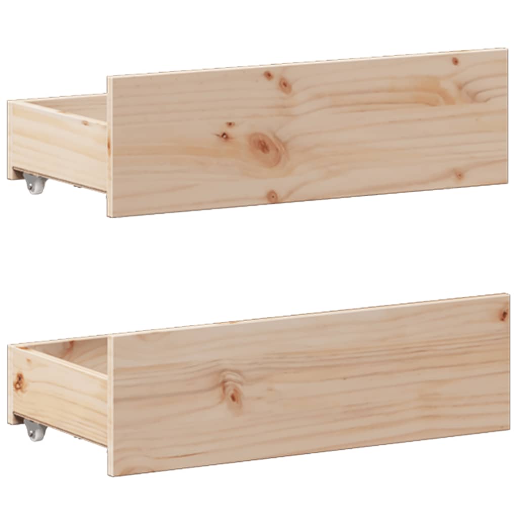 Rustic Wooden Queen Size 160cm Bed Frame Base With Storage Drawers & Headboard