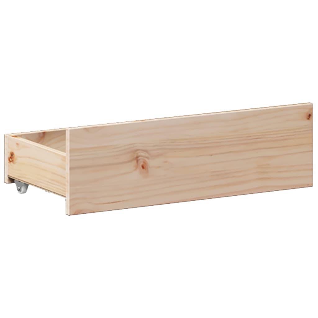 Rustic Wooden Queen Size 160cm Bed Frame Base With Storage Drawers & Headboard