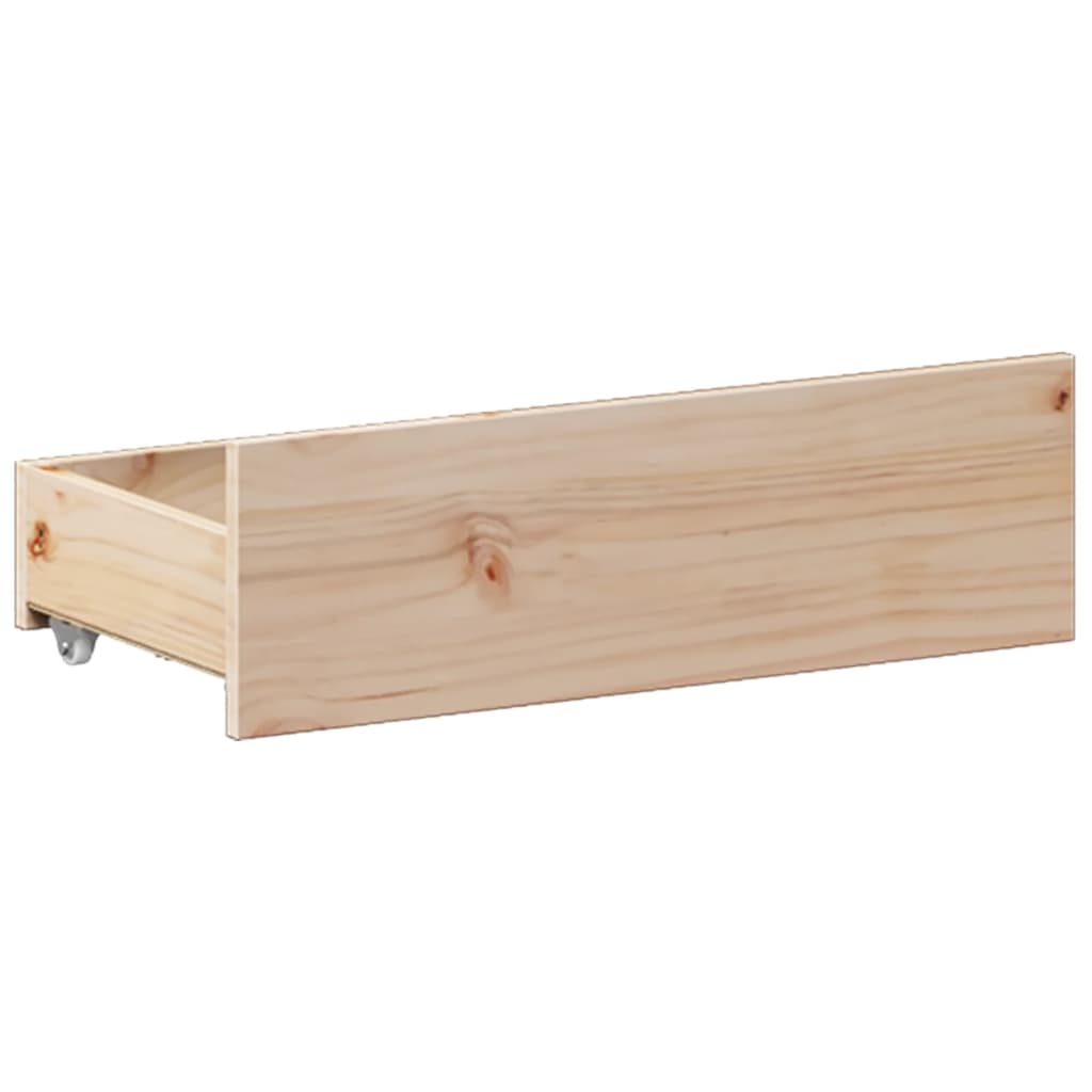 Rustic Wooden King Size 150cm Bed Frame Base With Storage Drawers & Headboard