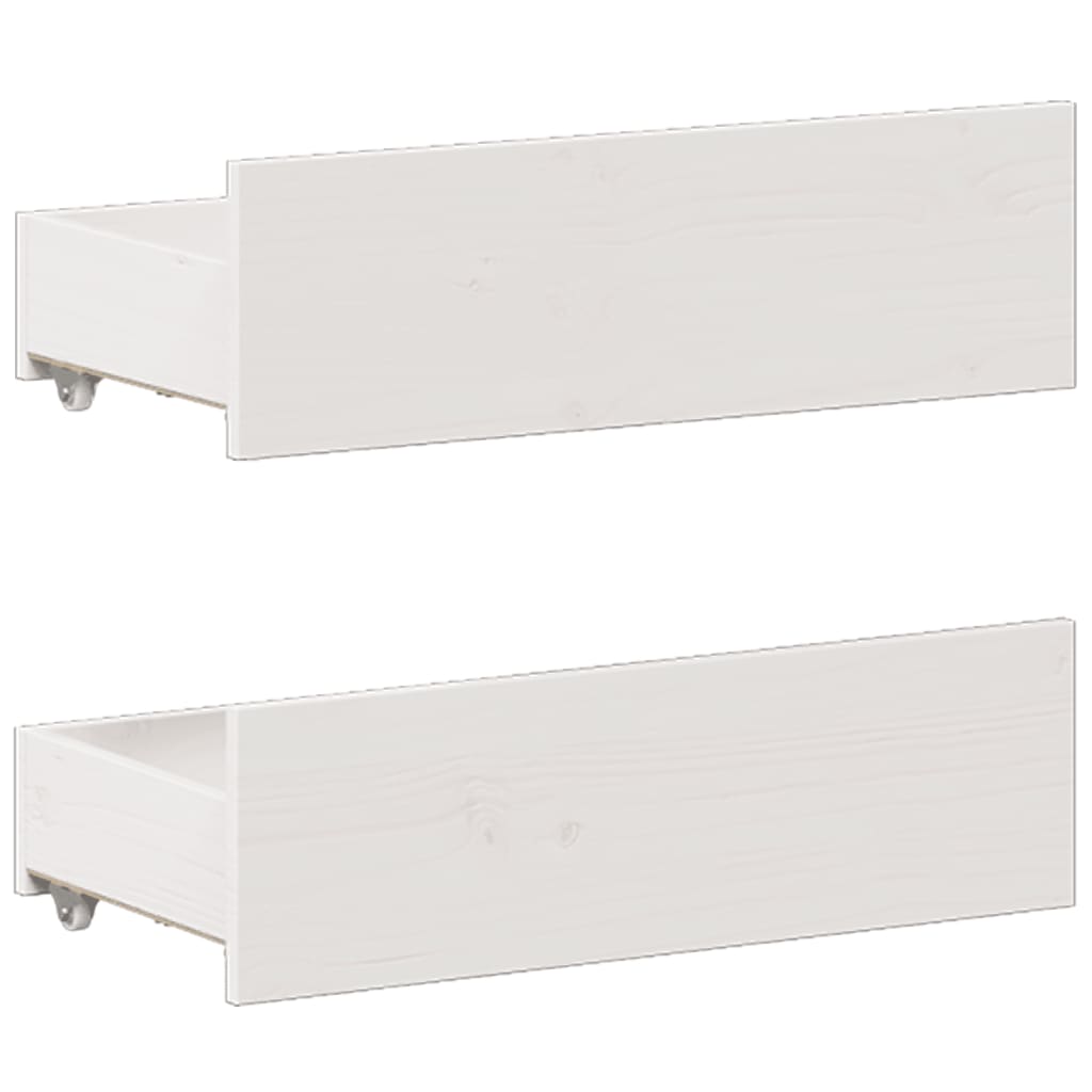 Rustic Wooden King Size 150cm Bed Frame Base With Storage Drawers & Headboard