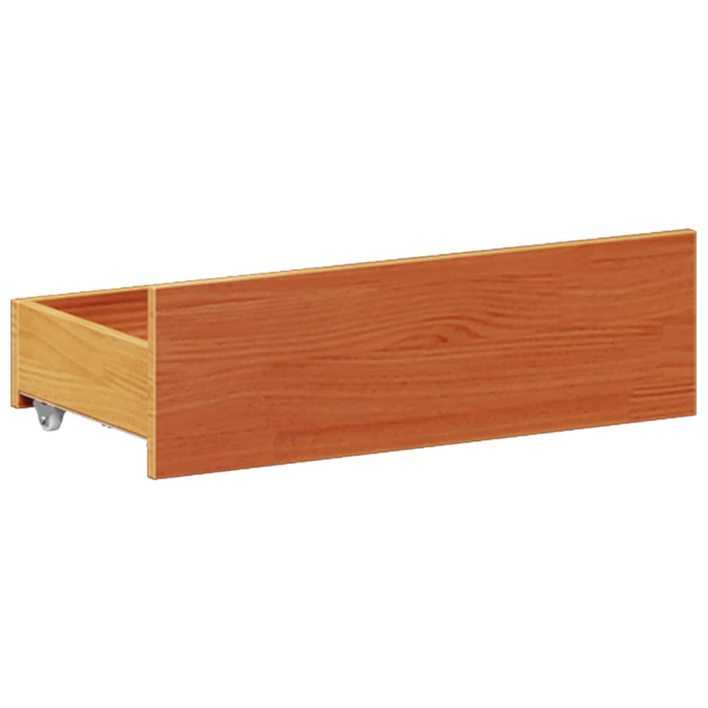 Rustic Wooden King Size 150cm Bed Frame Base With Storage Drawers & Headboard