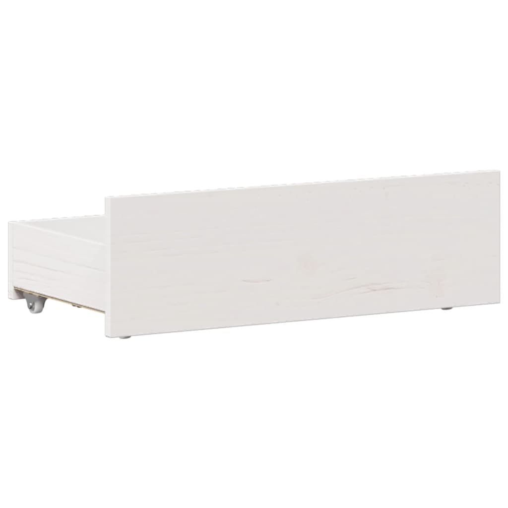 Rustic Wooden Single Size 90cm Bed Frame Base With Storage Drawers & Headboard