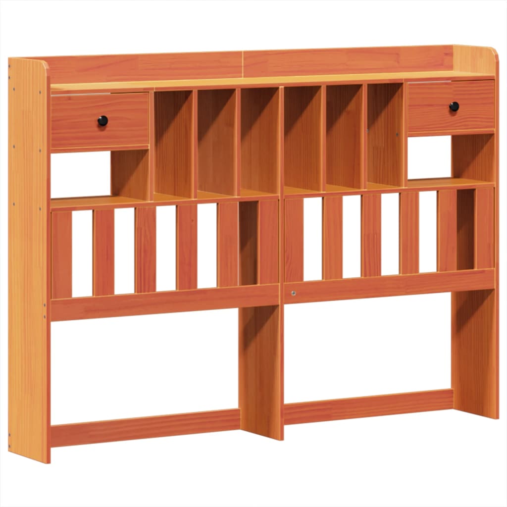 Bed Frame without Mattress Wax Brown 150x200 cm King Size Solid Wood Pine