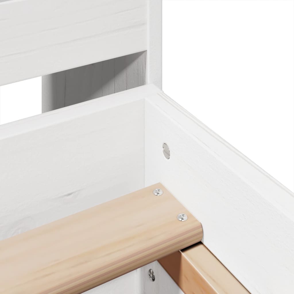 Bed Frame without Mattress White 140x200 cm Solid Wood Pine
