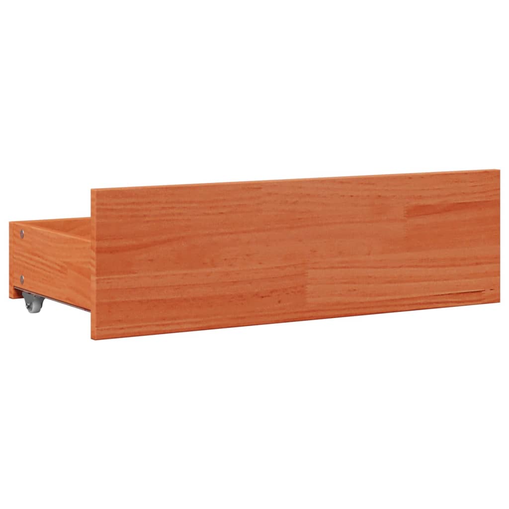 Bookcase Bed without Mattress Wax Brown 140x200 cm Solid Wood Pine