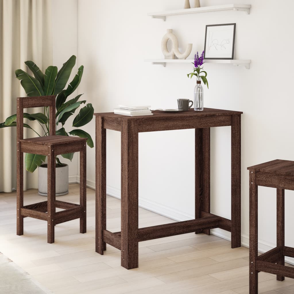 Modern Wooden Kitchen Dining Room High Bar Table Wood Rectangular Tables