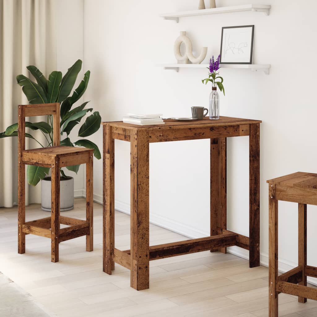 Modern Wooden Kitchen Dining Room High Bar Table Wood Rectangular Tables