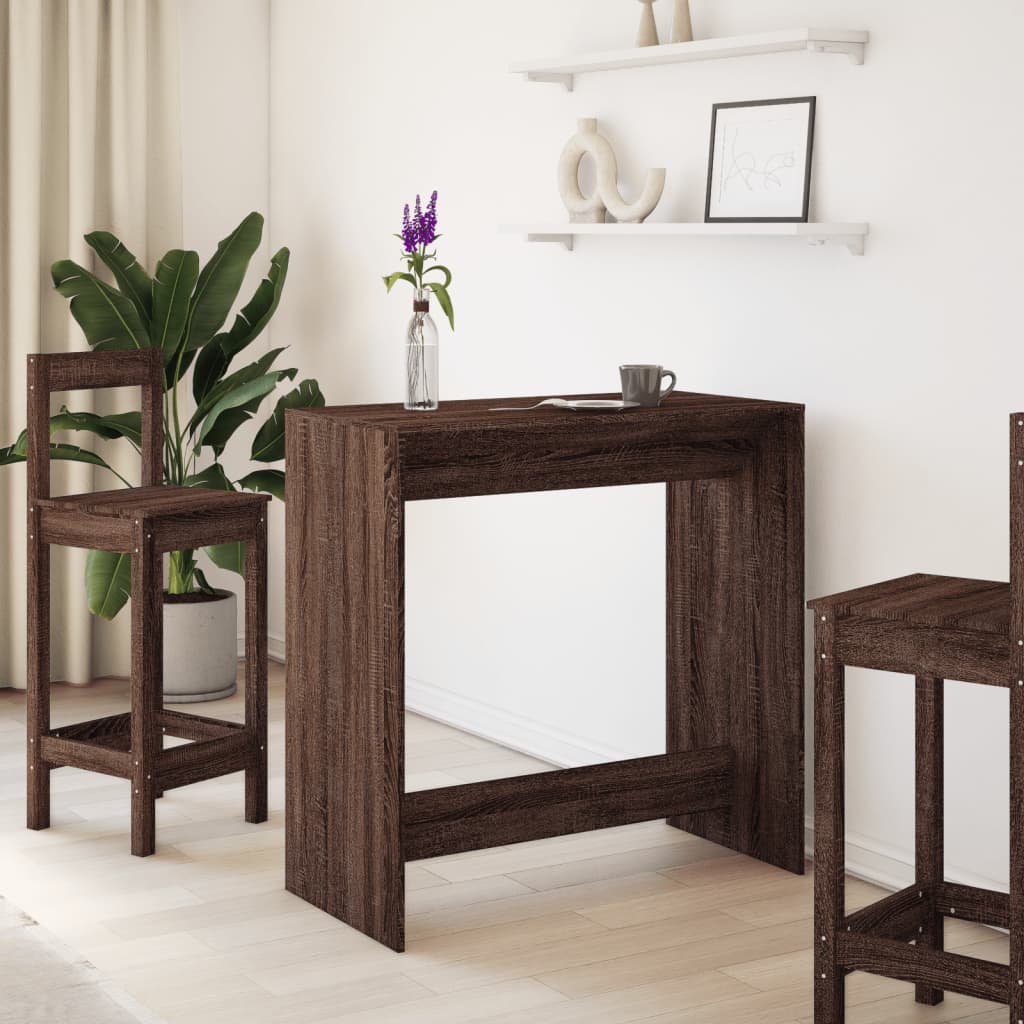 Modern Wooden High Rectangular Kitchen Bar Table Wood Dining Dinner Tables