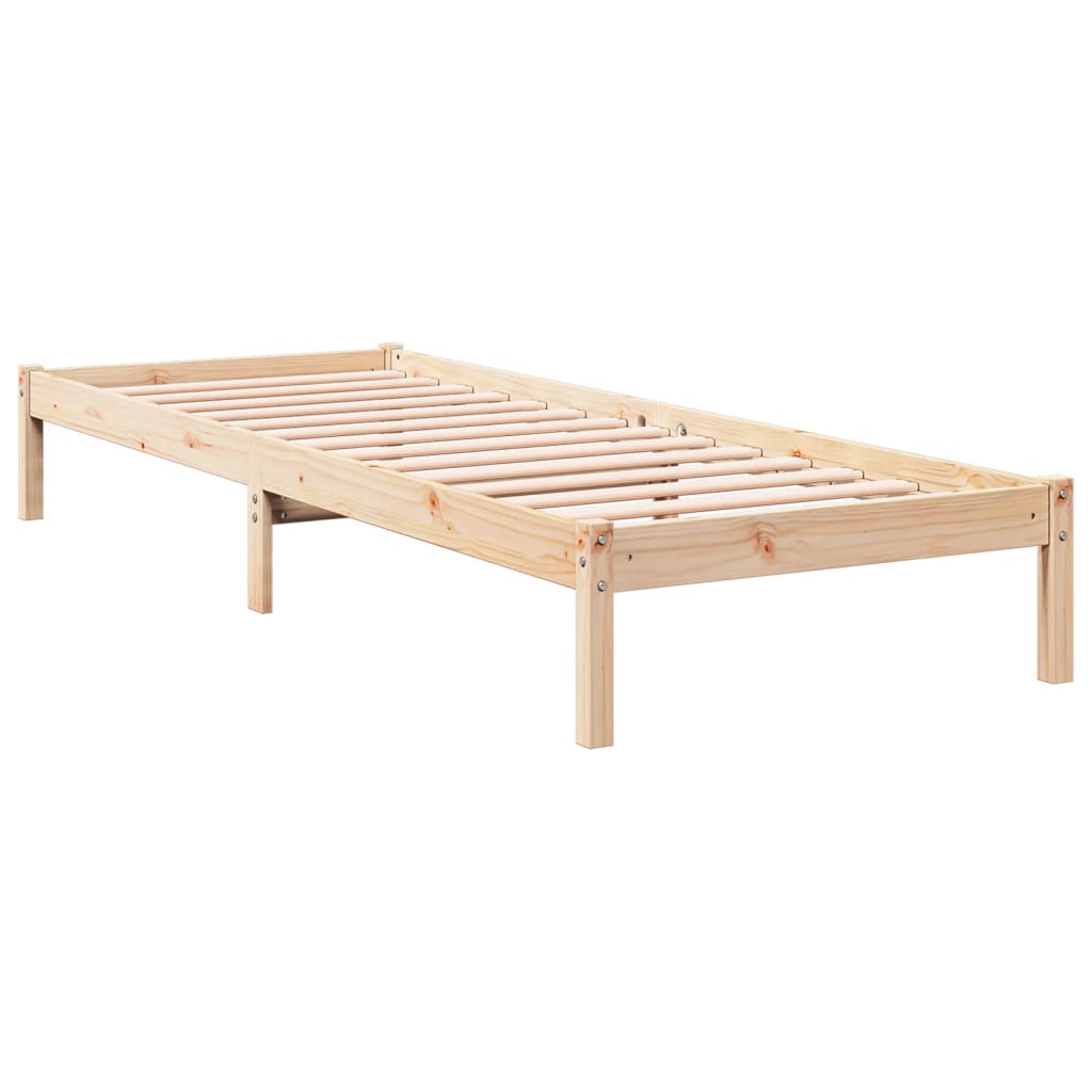Extra Long Bed Frame without Mattress 100x220 cm Solid Wood Pine