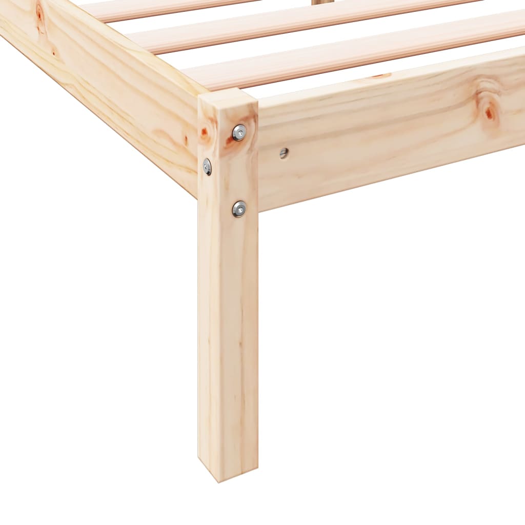 Extra Long Bed Frame without Mattress 100x220 cm Solid Wood Pine